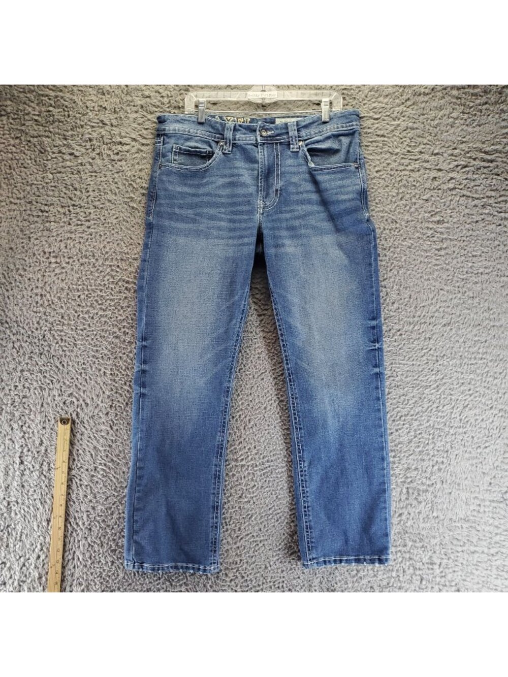 TK Axel Jeans Mens 32 Blue Slim Boot Cut Stretch Denim *Read*
